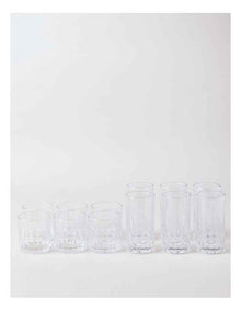 Linear Highball & Tumbler Set of 12 in Clear