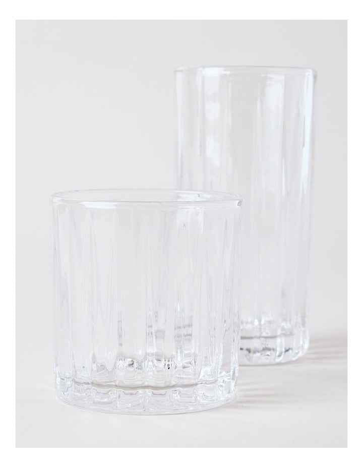 Linear Highball & Tumbler Set of 12 in Clear