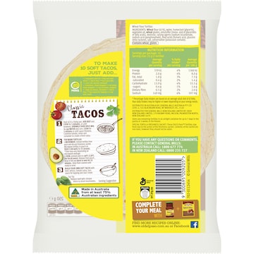 Old El Paso Mini Taco Tortilla Wraps 10 pack