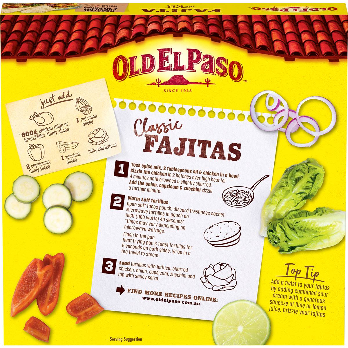 Old El Paso Fajita Dinner Kit Mexican Style 485g