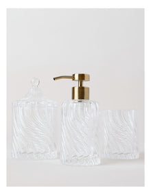 Swirl Glass Soap Dispenser in Clear