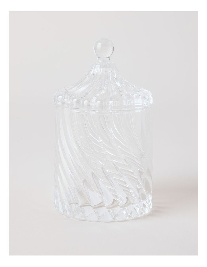 Swirl Glass Soap Dispenser in Clear