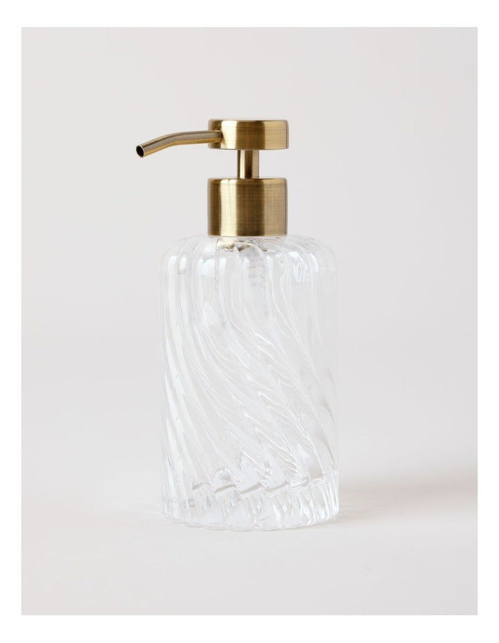 Swirl Glass Bathroom Accessories in Clear