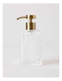 Swirl Glass Cotton Jar in Clear