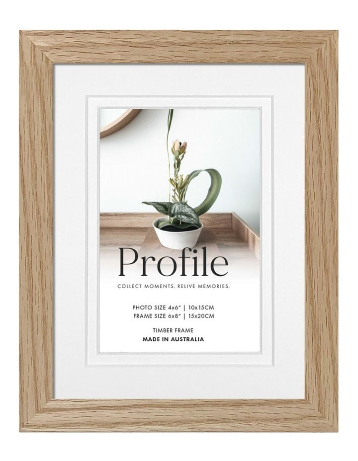 Australian Made Timber Photo Frame 6x8"/4x6" in Natural Oak
