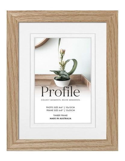 Australian Made Timber Photo Frame 6x8"/4x6" in Natural Oak