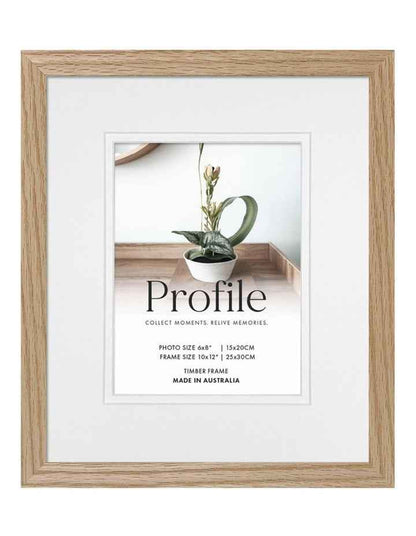 Australian Made Timber Photo Frame 10x12"/6x8" in Natural Oak