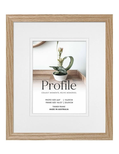 Australian Made Timber Photo Frame 10x12"/6x8" in Natural Oak