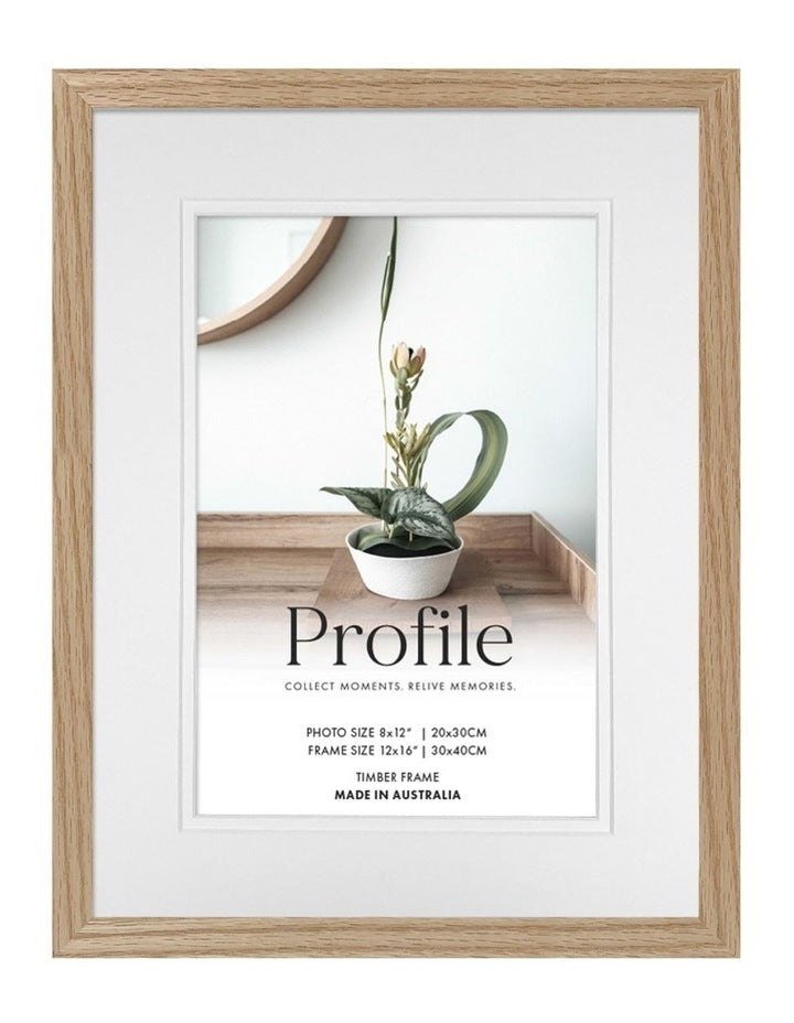 Australian Made Timber Photo Frame 12x16"/8x12" in Natural Oak