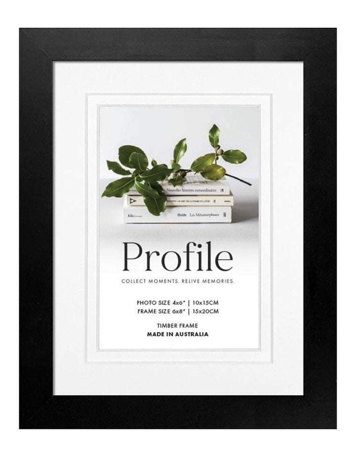 Australian Made Timber Photo Frame 6x8"/4x6" in Black
