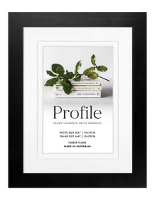 Australian Made Timber Photo Frame 6x8"/4x6" in Black