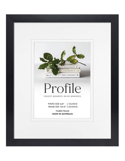 Australian Made Timber Photo Frame 10x12"/6x8" in Black