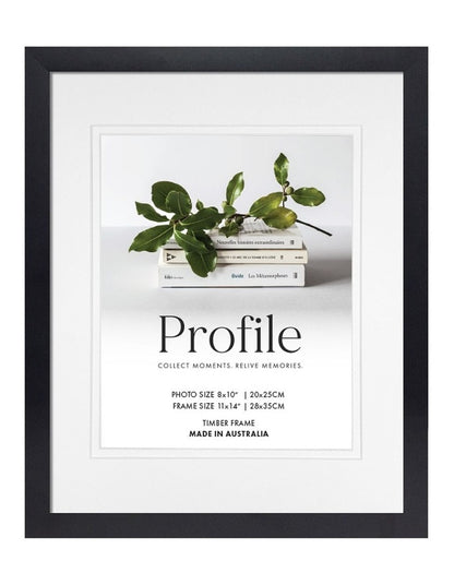 Australian Made Timber Photo Frame 11x14"/8x10" in Black