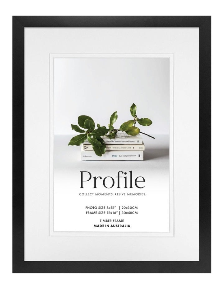 Australian Made Timber Photo Frame 12x16"/8x12" in Black