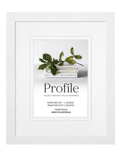 Australian Made Timber Photo Frame 8x10"/5x7" in White