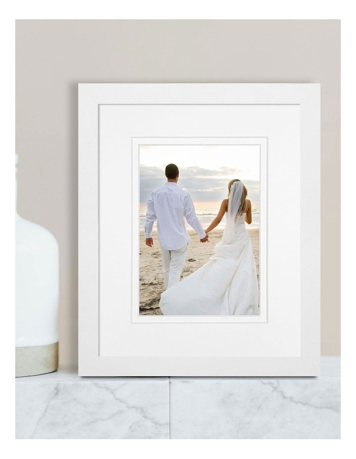 Australian Made Timber Photo Frame 8x10"/5x7" in White