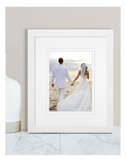 Australian Made Timber Photo Frame 8x10"/5x7" in White