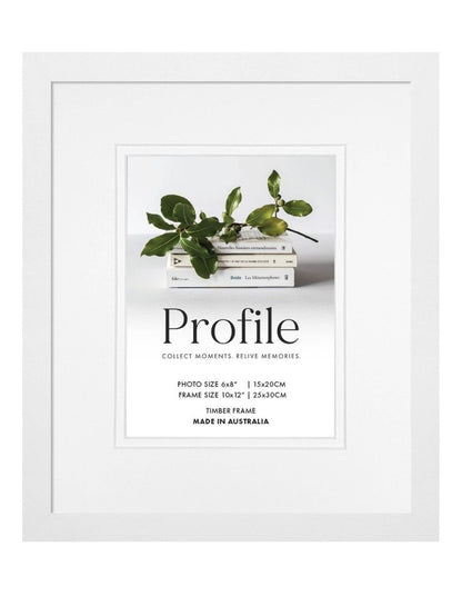 Australian Made Timber Photo Frame 10x12"/6x8" in White