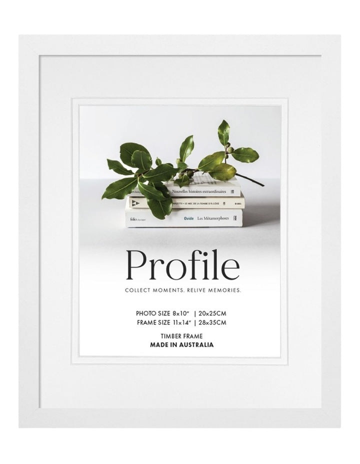 Australian Made Timber Photo Frame 11x14"/8x10" in White