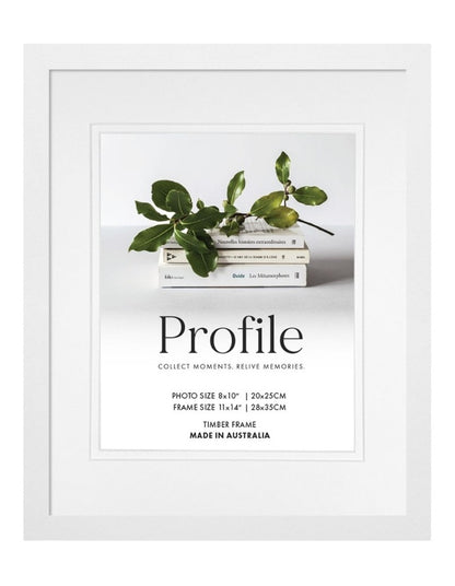 Australian Made Timber Photo Frame 11x14"/8x10" in White