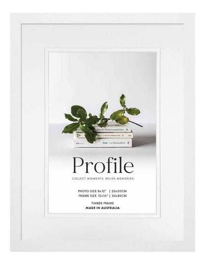 Australian Made Timber Photo Frame 12x16"/8x12" in White