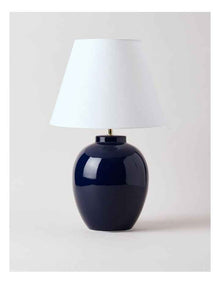Plain Ginger Jar Table Lamp in Blue 55cm