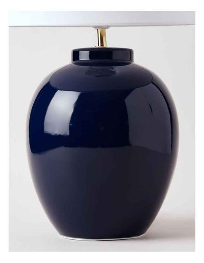 Plain Ginger Jar Table Lamp in Blue 55cm