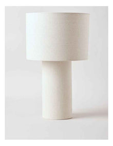 Alma Linen Look Table Lamp 45cm in White