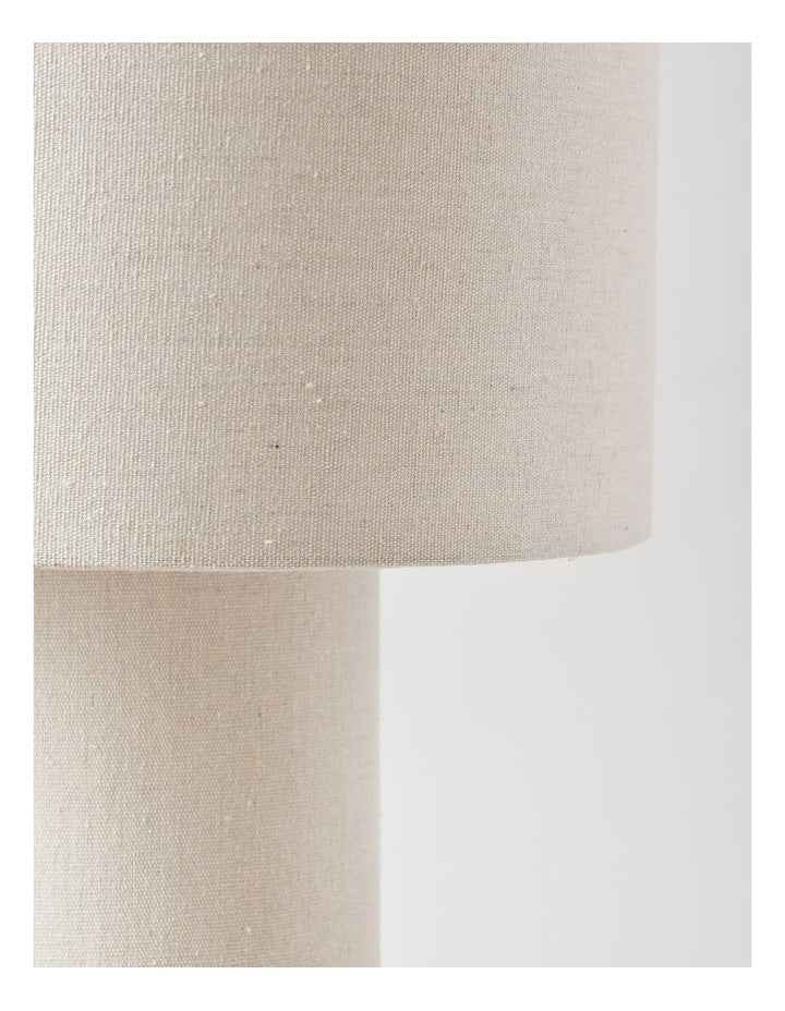 Alma Linen Look Table Lamp 45cm in White