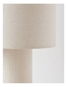 Alma Linen Look Table Lamp 45cm in White