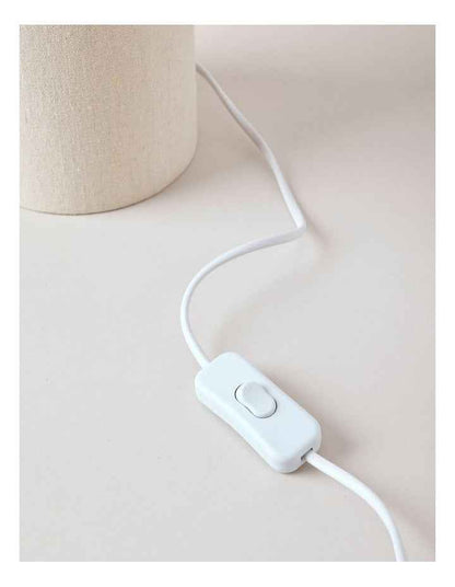 Alma Linen Look Table Lamp 45cm in White
