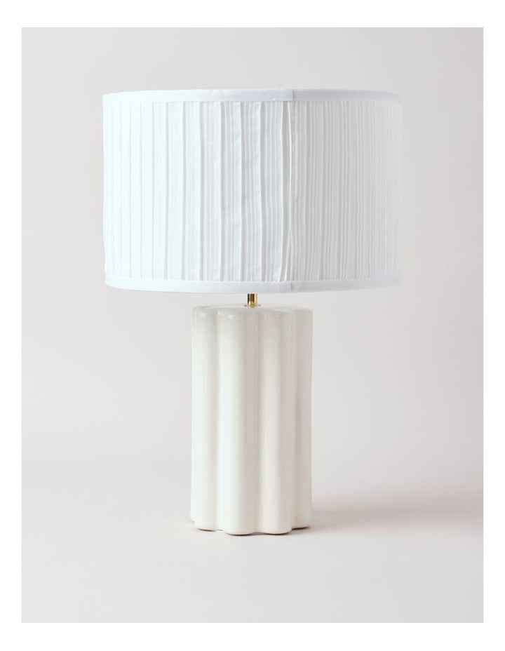 Riley Scallop Column Table Lamp 50cm in White