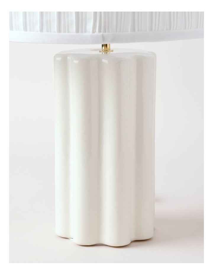 Riley Scallop Column Table Lamp 50cm in White