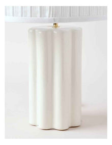 Riley Scallop Column Table Lamp 50cm in White