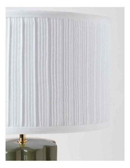 Riley Scallop Column Table Lamp 50cm in Green
