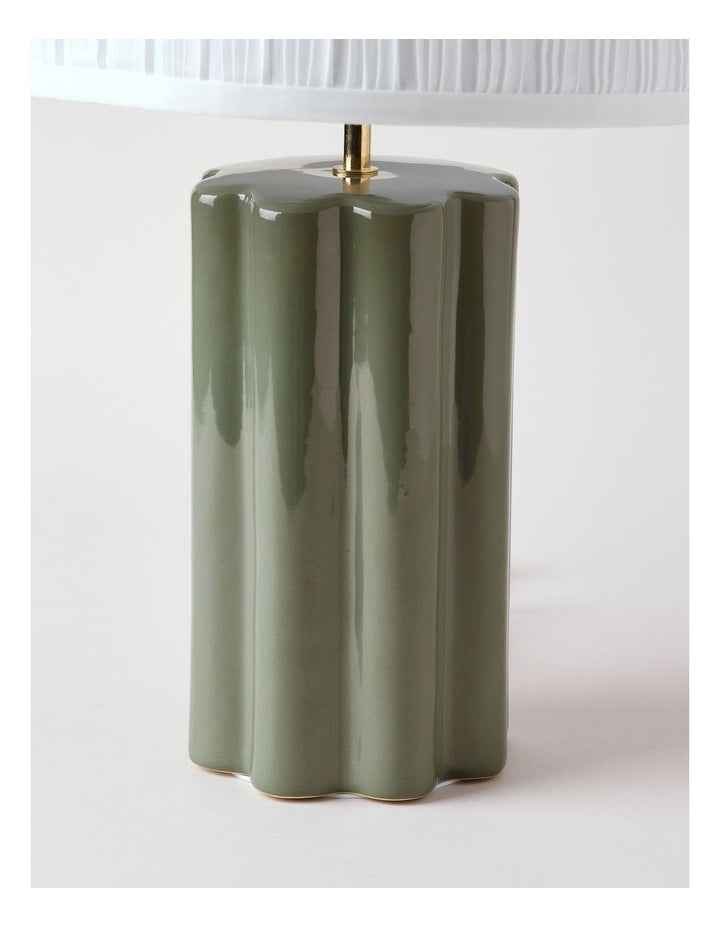 Riley Scallop Column Table Lamp 50cm in Green