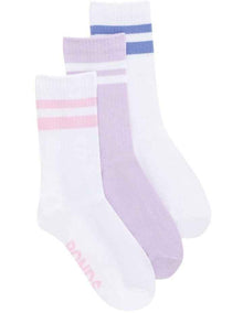 Rib Crew Socks 3 Pack In Multi