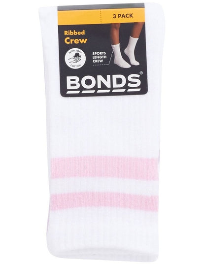 Rib Crew Socks 3 Pack In Multi