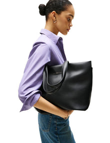 Logo Tape Tote Bag in Black