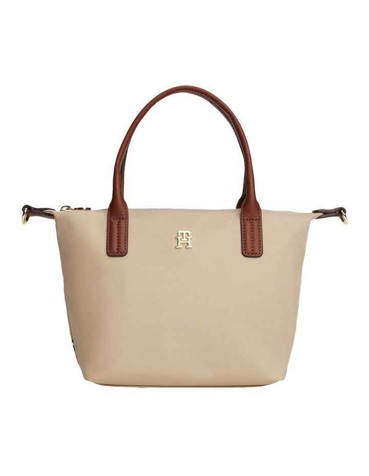 Webbing Crossbody Tote Bag in Beige