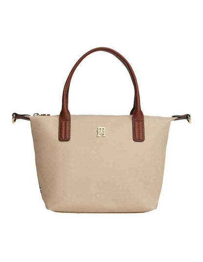 Webbing Crossbody Tote Bag in Beige