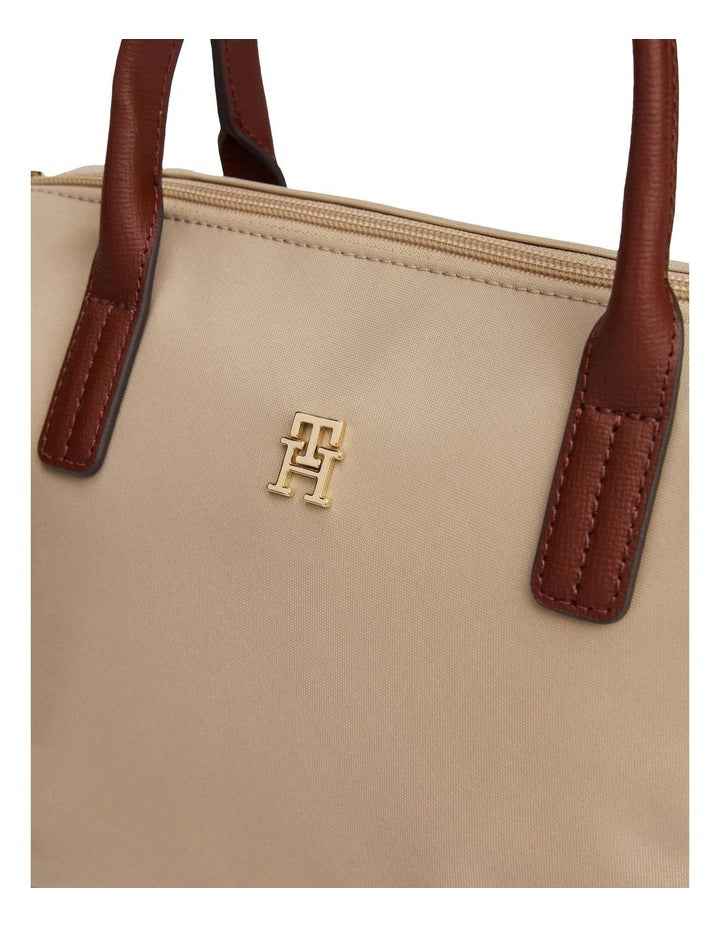 Webbing Crossbody Tote Bag in Beige