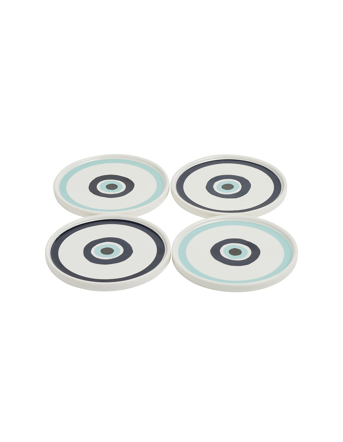Evil Eye 10cm Set of 4 New Bone China Coasters Multi