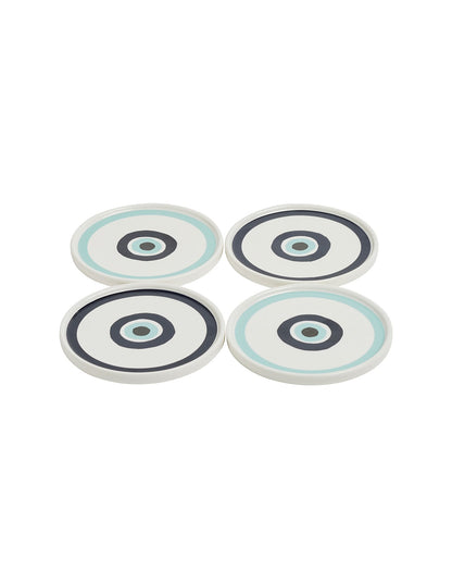 Evil Eye 10cm Set of 4 New Bone China Coasters Multi