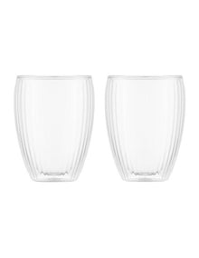 Pavina Double Wall with Ribs 320ml in Clear
