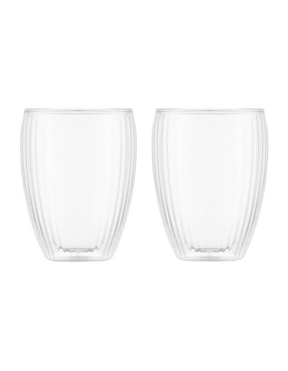 Pavina Double Wall with Ribs 320ml in Clear