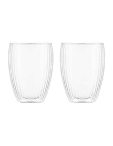 Pavina Double Wall with Ribs 320ml in Clear