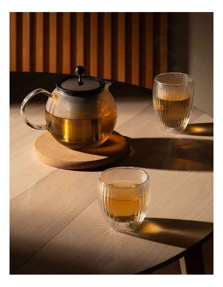 Pavina Double Wall with Ribs 320ml in Clear