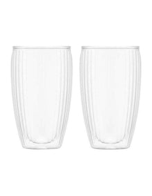 Pavina Double Wall with Ribs 450ml in Clear