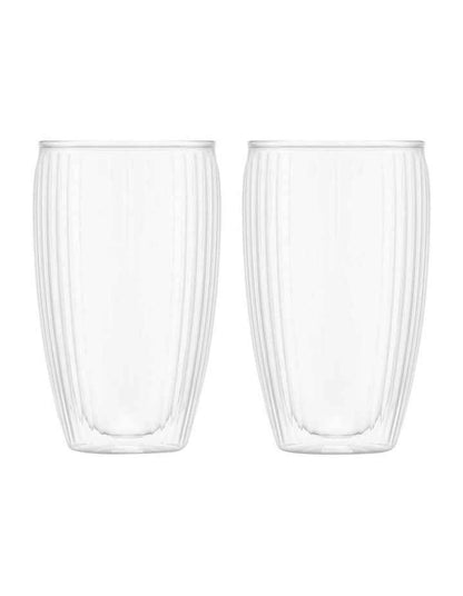 Pavina Double Wall with Ribs 450ml in Clear